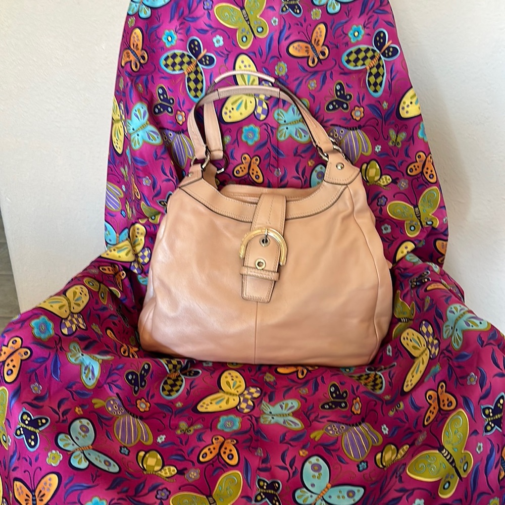 Coach Leather Large Hobo Bag